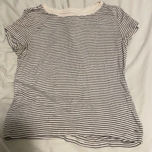 black and white striped american eagle shirt